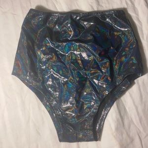 NWOT High Waist Holo Oil Rave Rolita Couture